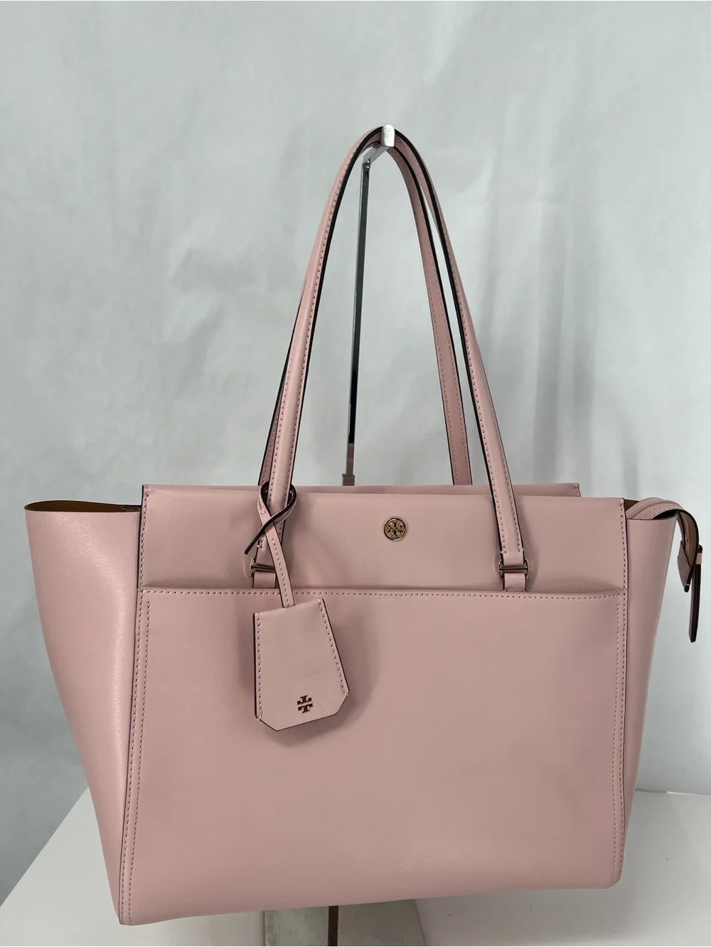 Tory Burch Parker Pink Leather Tote Bag
